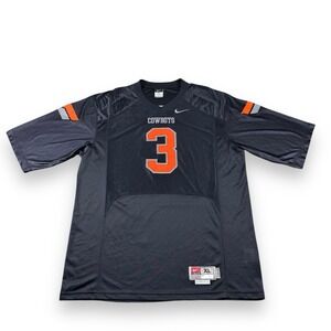 VTG Nike Oklahoma State Cowboys OSU #3 Brandon Weeden Football Jersey Sewn XL